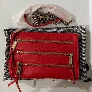 Rebecca Minkoff 3 Zipper Red Crossbody